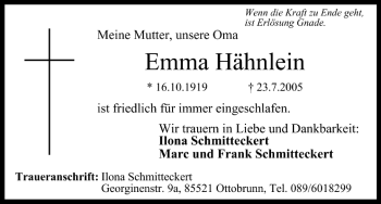 Anzeige von Emma Hähnlein von MGO