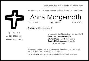 Anzeige von Anna Morgenroth von MGO