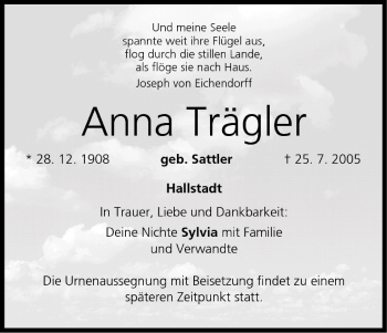 Anzeige von Anna Trägler von MGO
