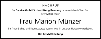 Anzeige von Marion Münzer von MGO