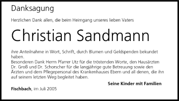 Anzeige von Christian Sandmann von MGO