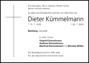 Anzeige von Dieter Kümmelmann von MGO