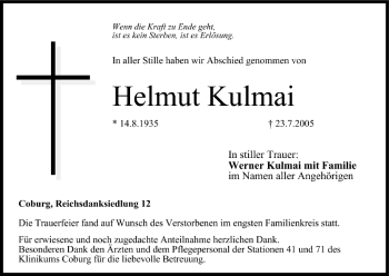 Anzeige von Helmut Kulmai von MGO