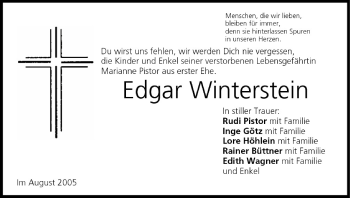 Anzeige von Edgar Winterstein von MGO