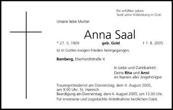Anzeige von Anna Saal von MGO