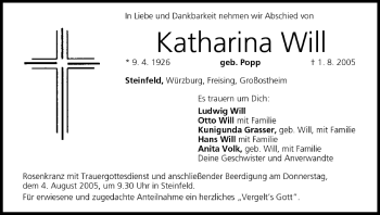 Anzeige von Katharina Will von MGO
