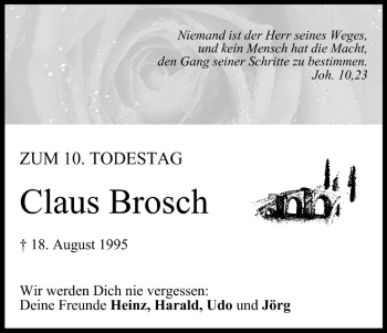 Anzeige von Claus Brosch von MGO