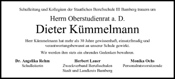 Anzeige von Dieter Kümmelmann von MGO