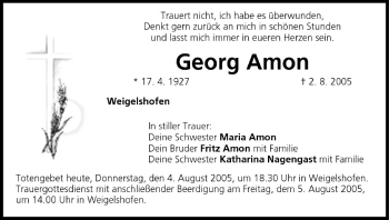 Anzeige von Georg Amon von MGO