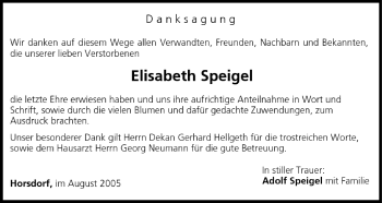 Anzeige von Elisabeth Speigel von MGO