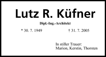Anzeige von Lutz Küfner von MGO