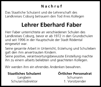 Anzeige von Eberhard Faber von MGO
