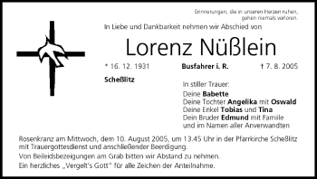 Anzeige von Lorenz Nüßlein von MGO