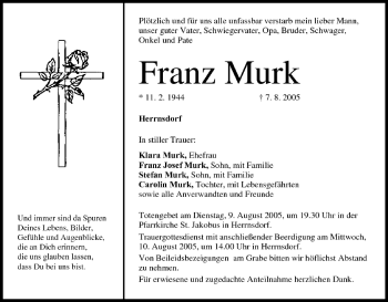 Anzeige von Franz Murk von MGO