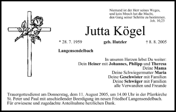 Anzeige von Jutta Kögel von MGO