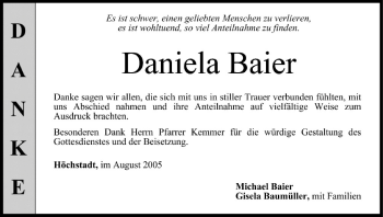 Anzeige von Daniela Baier von MGO