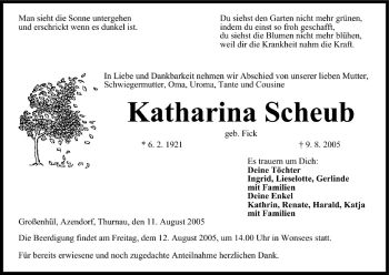Anzeige von Katharina Scheub von MGO