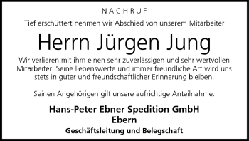 Anzeige von Jürgen Jung von MGO