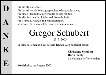 Anzeige von Gregor Schubert von MGO