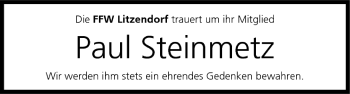Anzeige von Paul Steinmetz von MGO