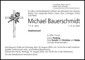 Anzeige von Michael Bauerschmidt von MGO