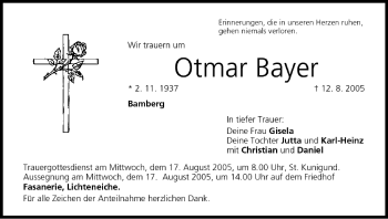 Anzeige von Otmar Bayer von MGO