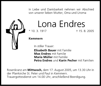 Anzeige von Lona Endres von MGO