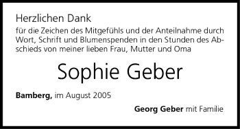 Anzeige von Sophie Geber von MGO