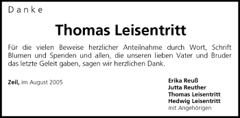 Anzeige von Thomas Leisentritt von MGO