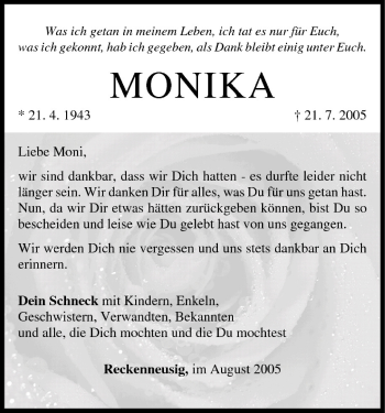 Anzeige von Monika  von MGO