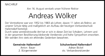 Anzeige von Andreas Wölker von MGO