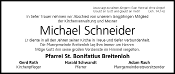 Anzeige von Michael Schneider von MGO