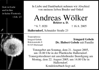 Anzeige von Andreas Wölker von MGO