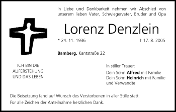 Anzeige von Lorenz Denzlein von MGO