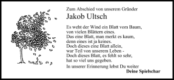 Anzeige von Jakob Ultsch von MGO