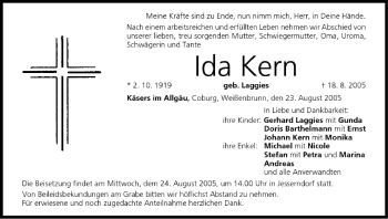 Anzeige von Ida Kern von MGO
