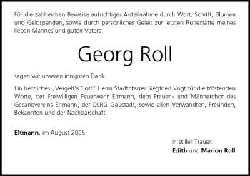 Anzeige von Georg Roll von MGO