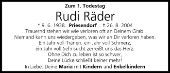 Anzeige von Rudi Räder von MGO