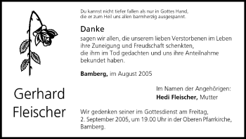 Anzeige von Gerhard Fleischer von MGO