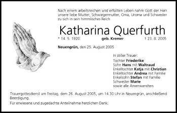 Anzeige von Katharina Querfurth von MGO