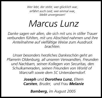 Anzeige von Marcus Lunz von MGO