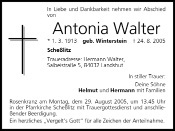 Anzeige von Antonia Walter von MGO