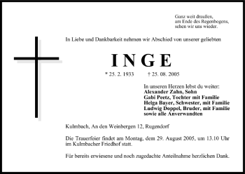 Anzeige von Inge  von MGO