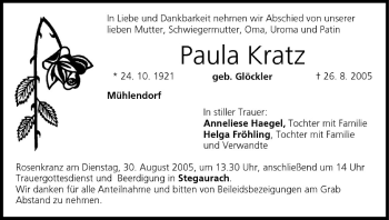 Anzeige von Paula Kratz von MGO