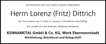Anzeige von Lorenz Dittrich von MGO