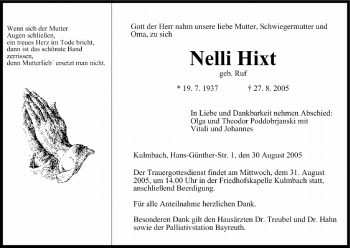 Anzeige von Nelli Hixt von MGO