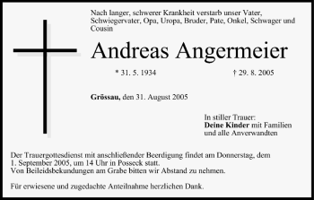 Anzeige von Andreas Angermeier von MGO