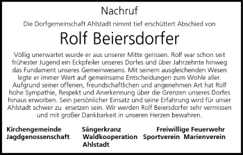 Anzeige von Rolf Beiersdorfer von MGO