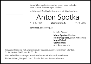 Anzeige von Anton Spotka von MGO