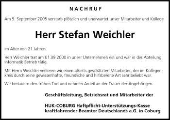Anzeige von Stefan Weichler von MGO
